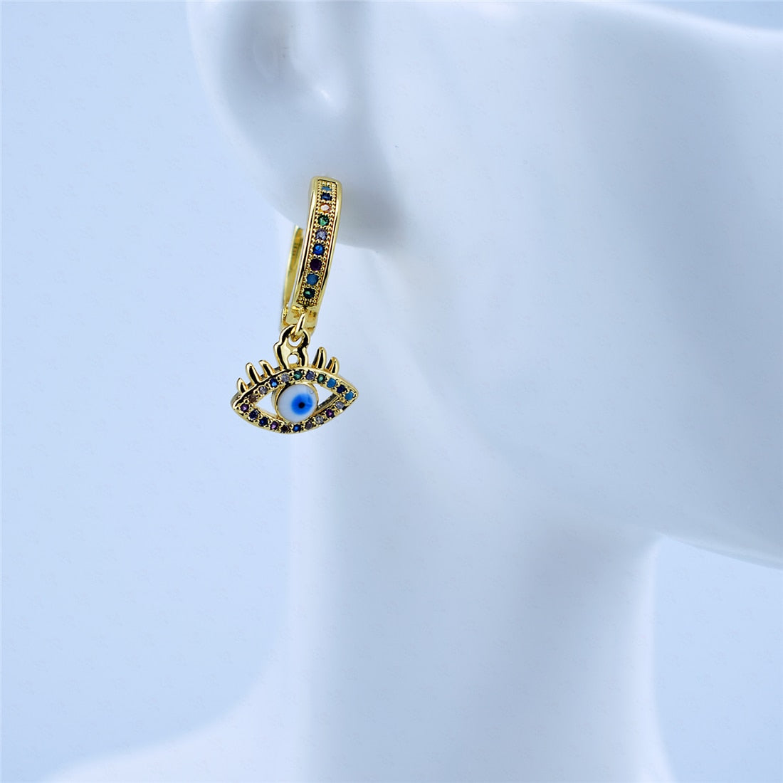 Turkish Eye Hoop Earrings Turkish Eye Arches
