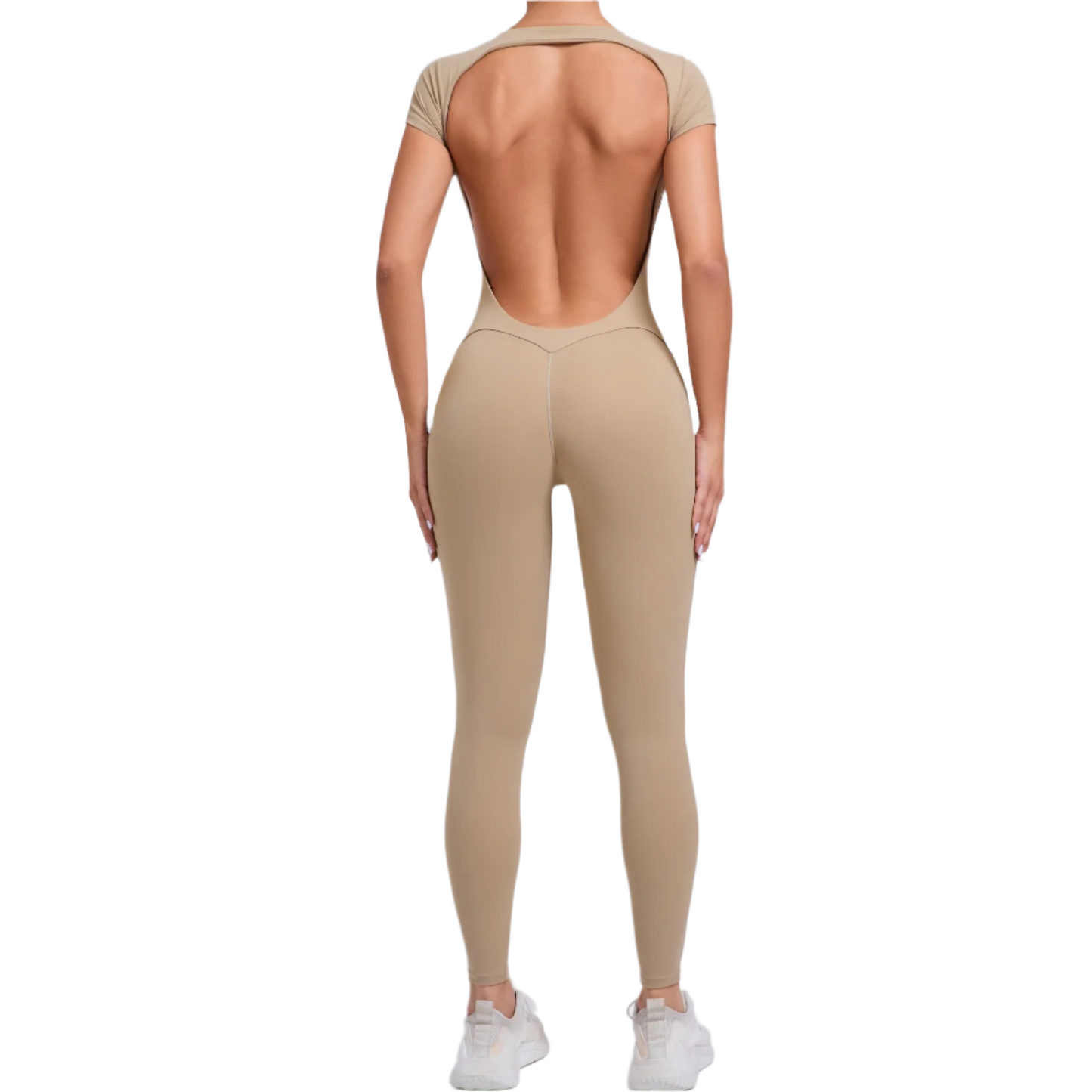 Enterizo Jumpsuit deportivos para entrenar de una pieza con espalda descubierta