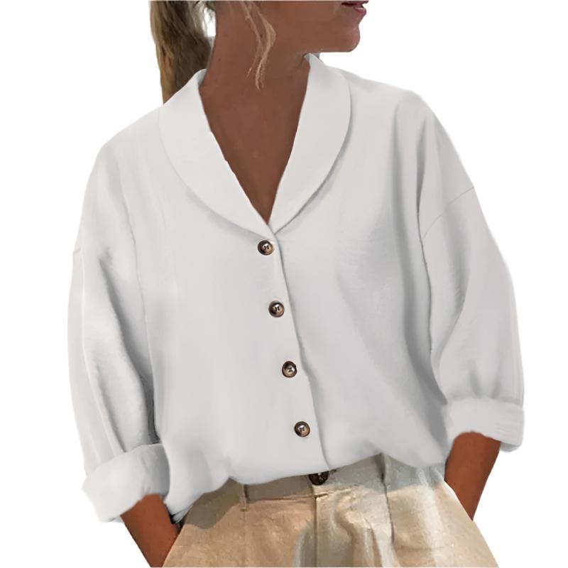 Short-sleeved cotton and linen blouses and lightweight Tulum-style tunics