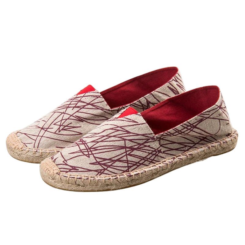 Alpargatas mocasines casuales unisex de lona transpirable sin cordones de graffiti y diseño