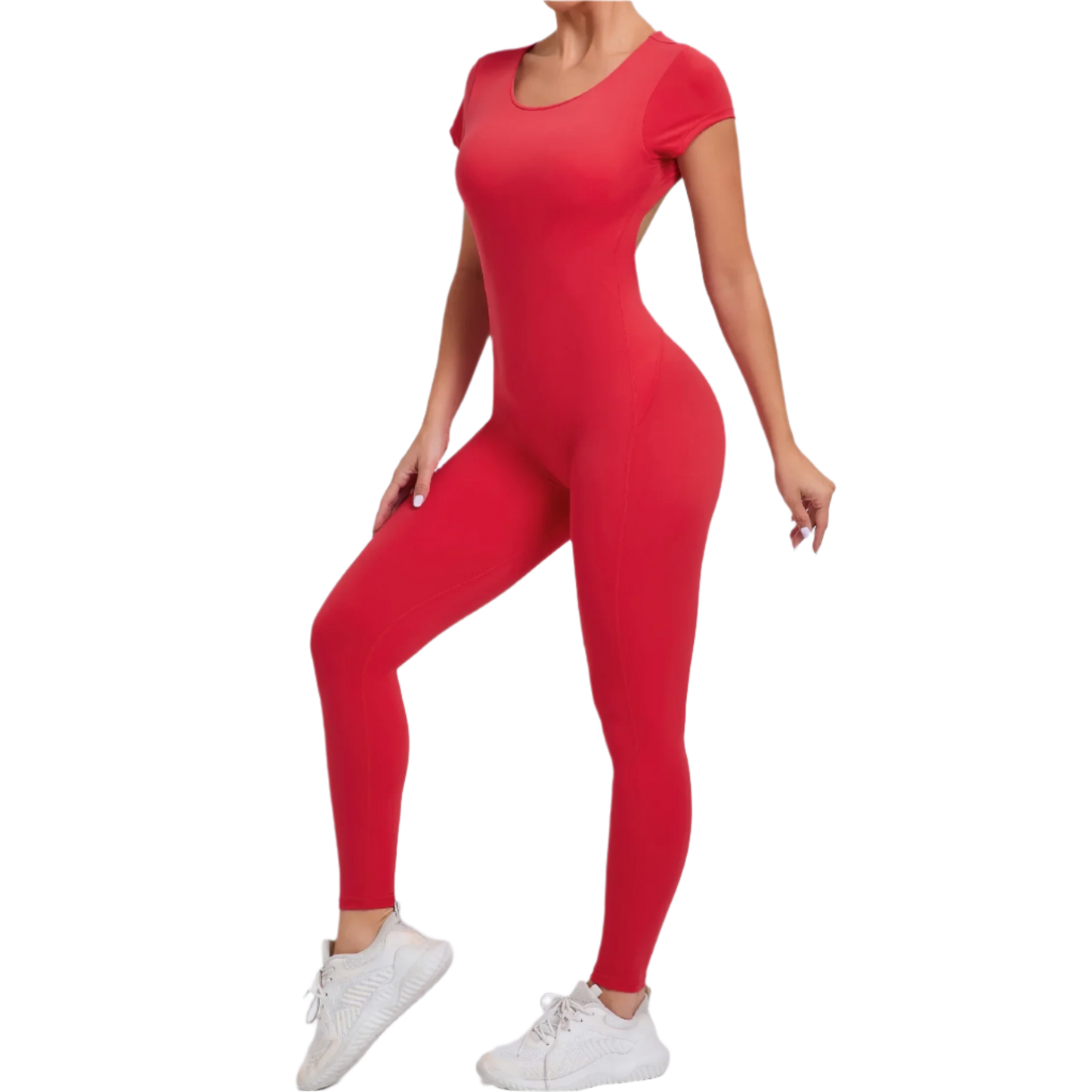 Enterizo Jumpsuit deportivos para entrenar de una pieza con espalda descubierta