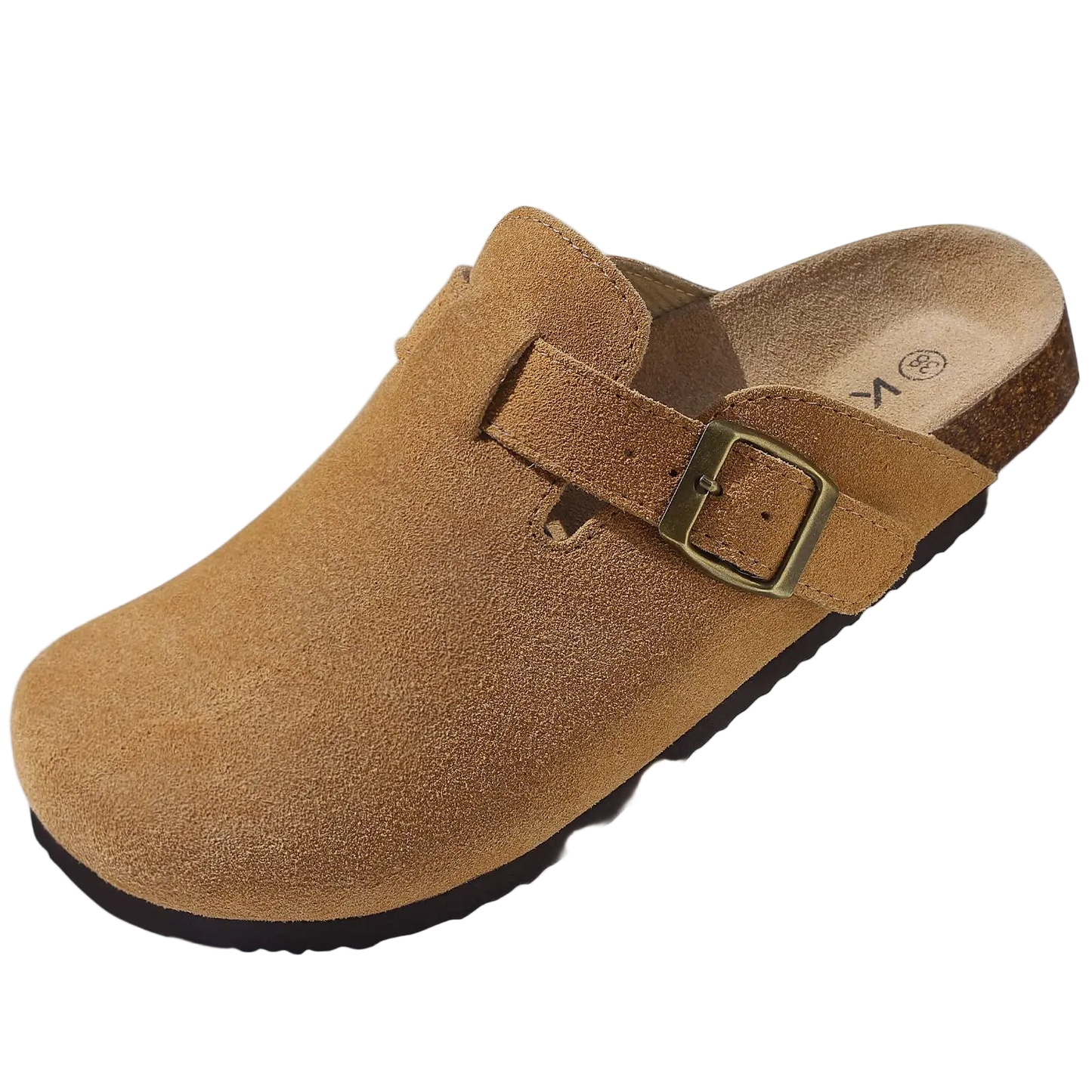 Suecos estilo Birken clásicos con plantilla de corcho y sin cordones