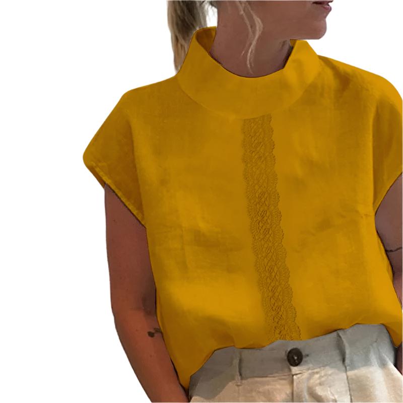 Short-sleeved cotton and linen blouses and lightweight Tulum-style tunics