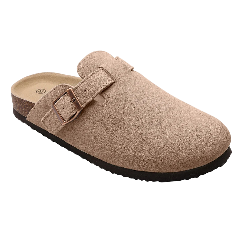 Suecos estilo Birken clásicos con plantilla de corcho y sin cordones
