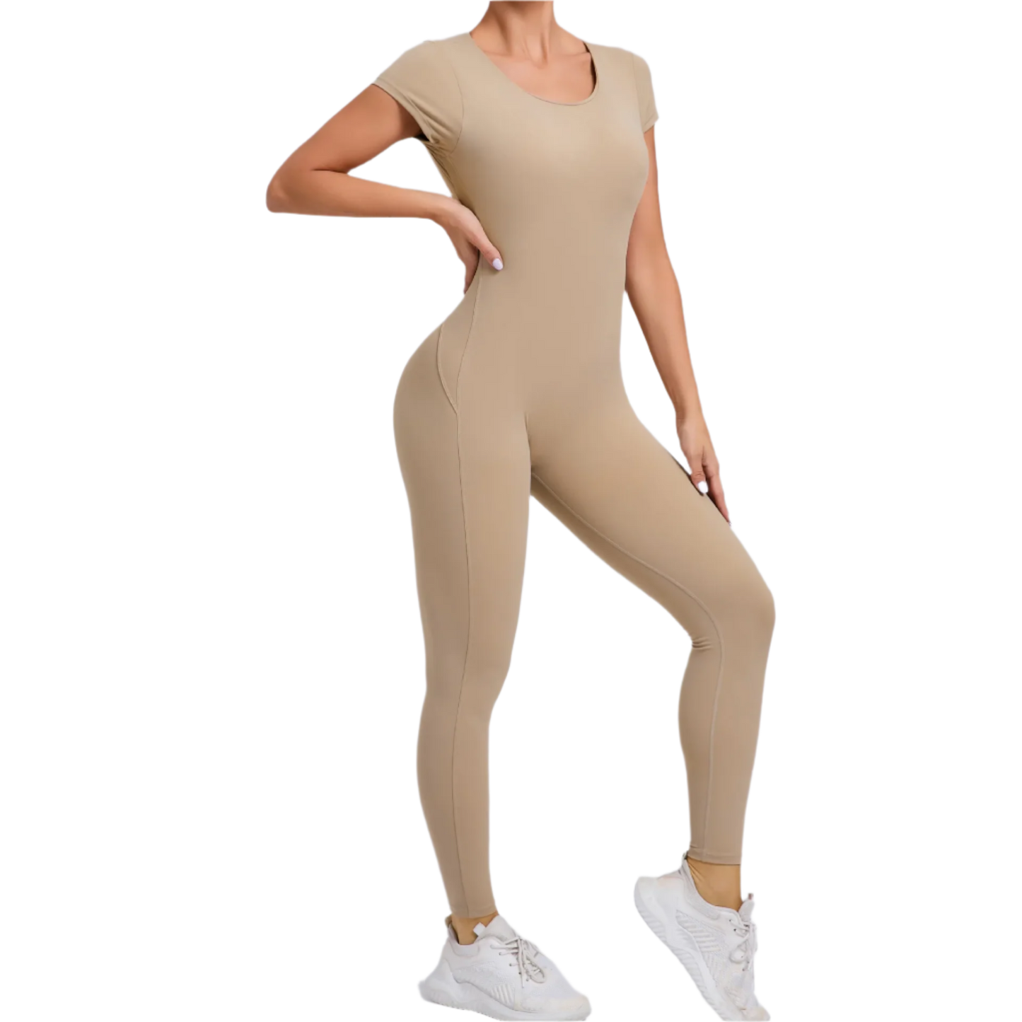 Enterizo Jumpsuit deportivos para entrenar de una pieza con espalda descubierta