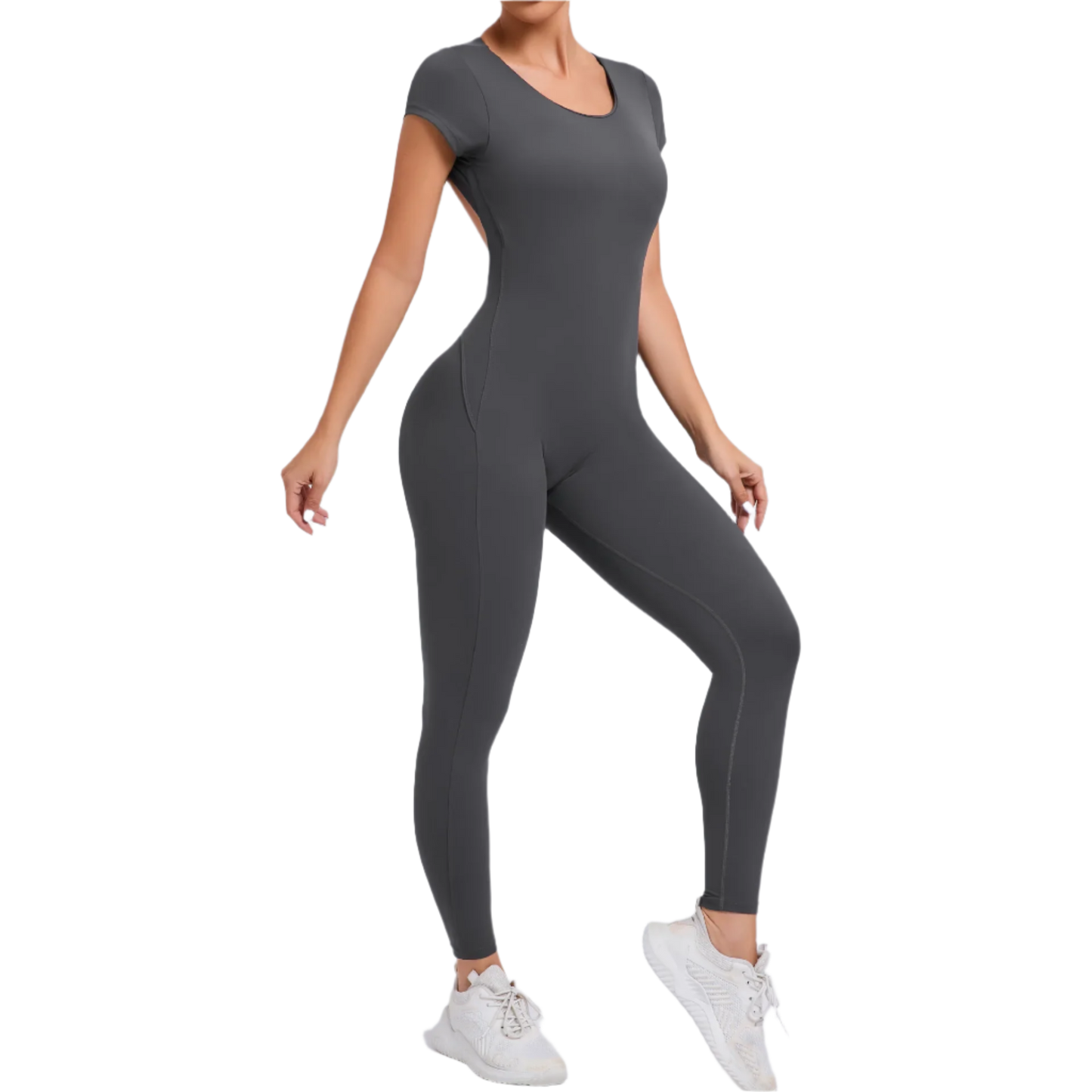 Enterizo Jumpsuit deportivos para entrenar de una pieza con espalda descubierta