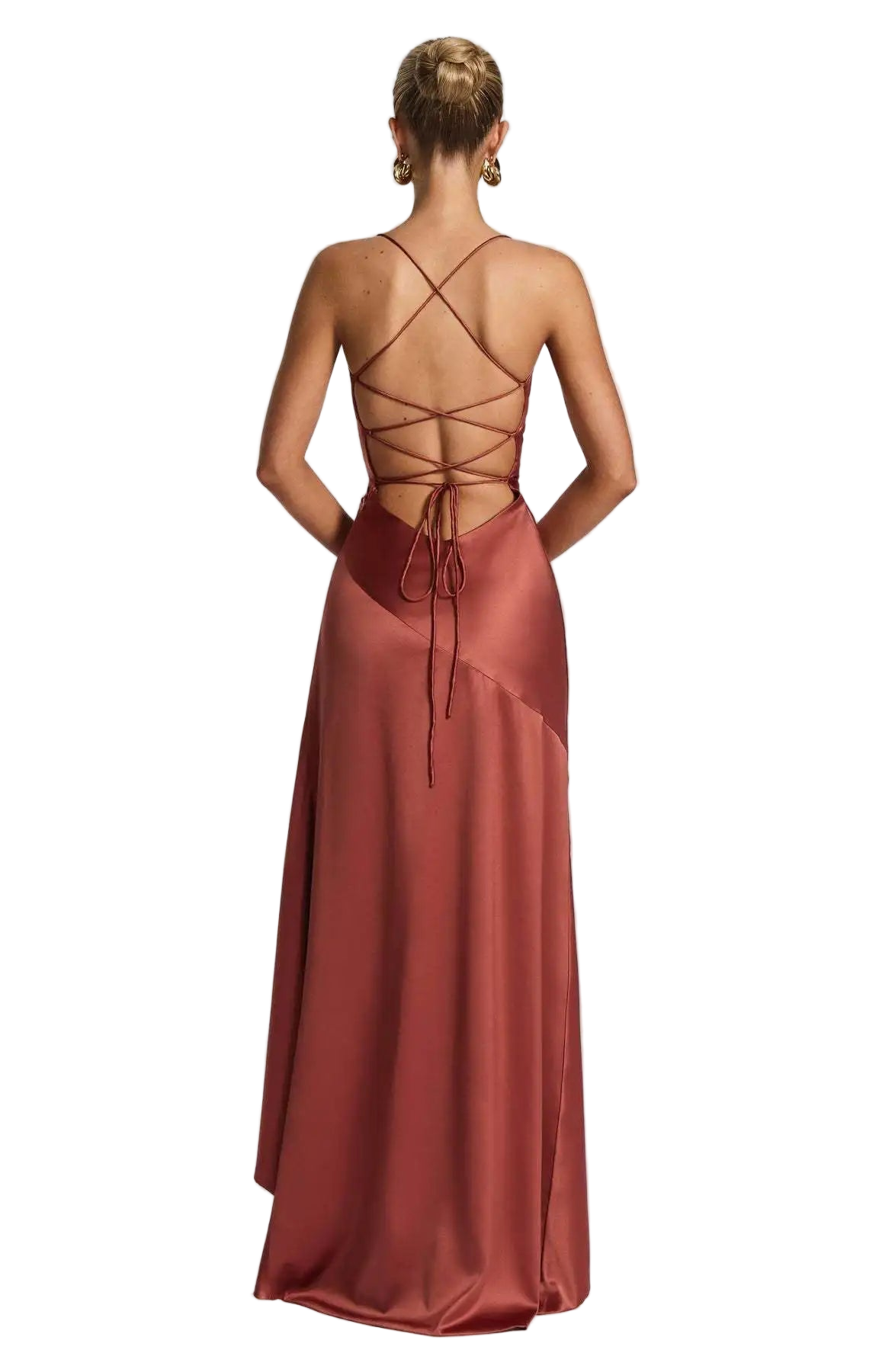 Vestido largo ajustado elegante de estilo bodycon sin mangas con tirantes finos