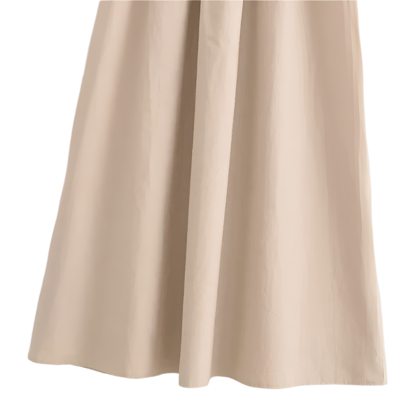 Vestido Largo sin Mangas para Mujer Color Caqui Elegante y Casual Estilo Y2K
