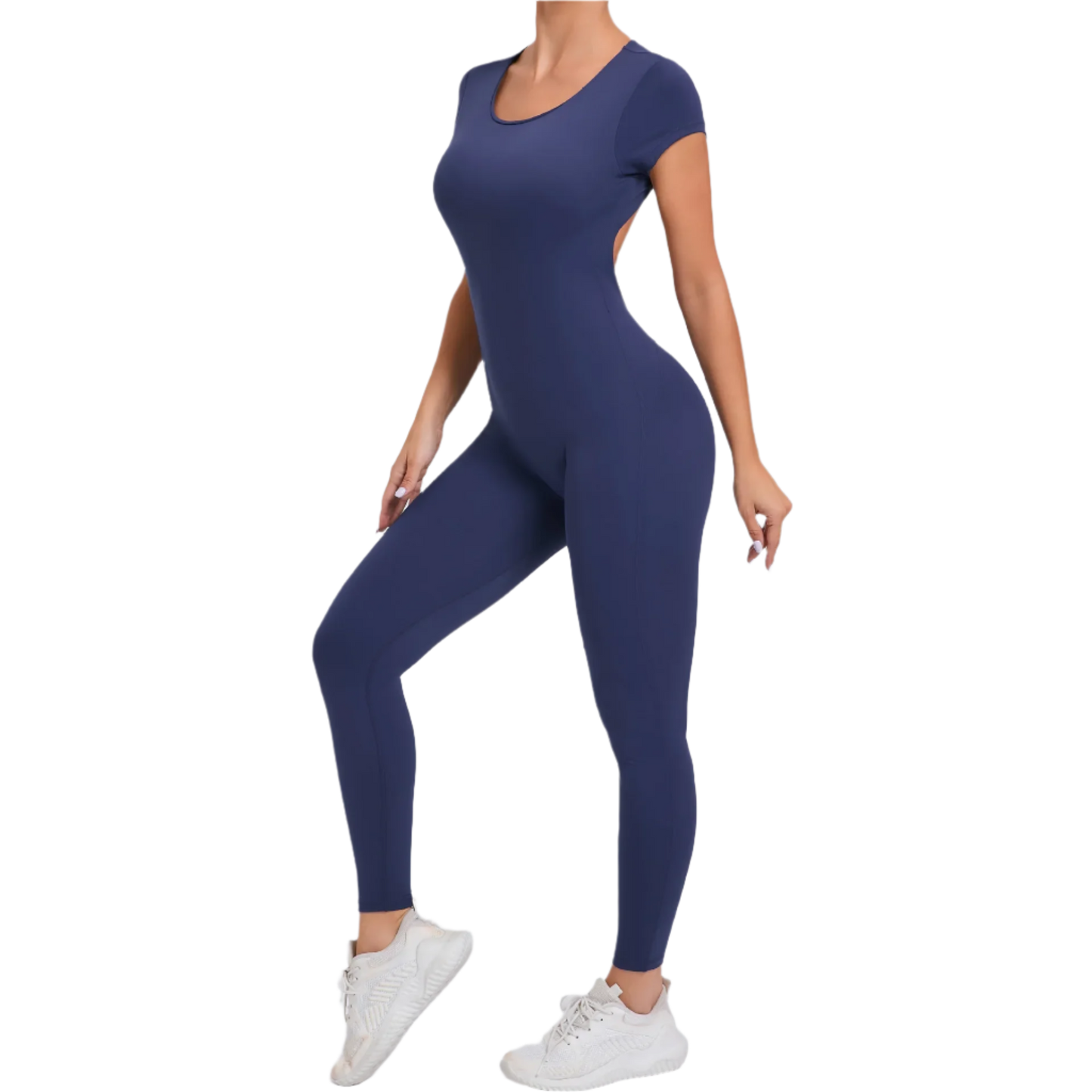 Enterizo Jumpsuit deportivos para entrenar de una pieza con espalda descubierta