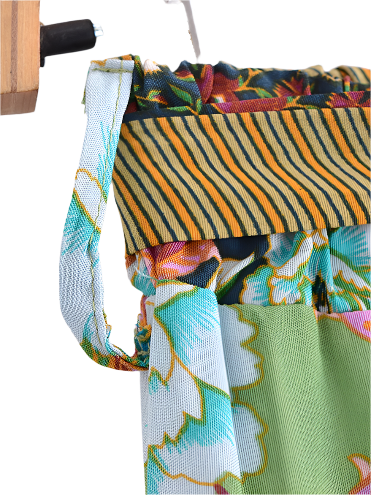Outfit Conjunto boho chic de 2 piezas con kimono corto estampado floral y pantalón de pierna ancha