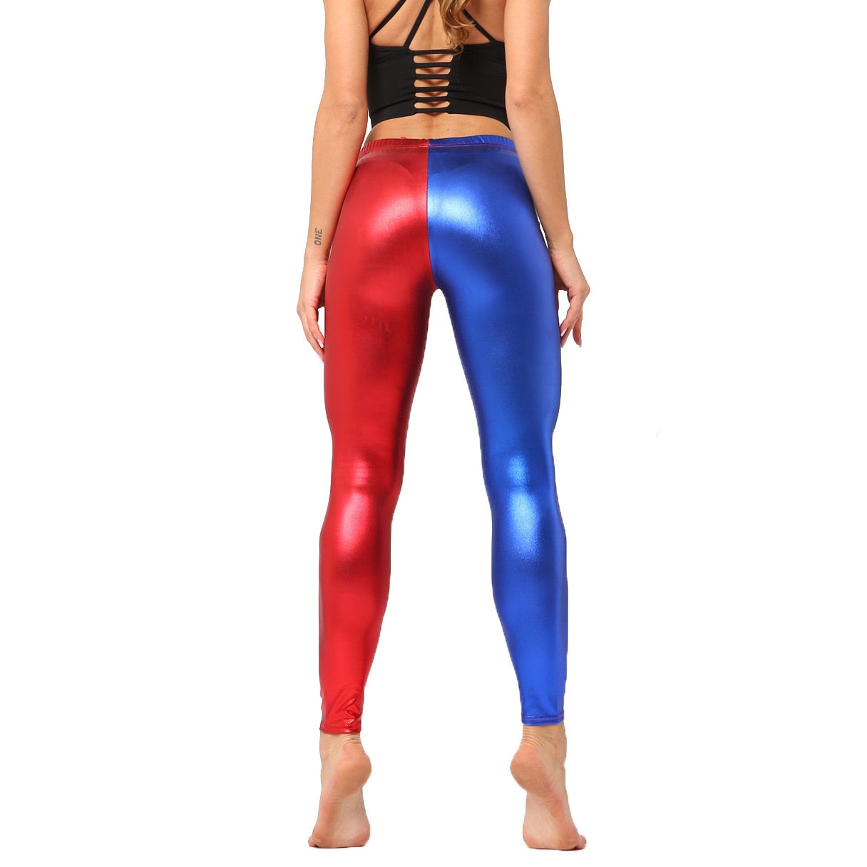 Women's Faux Leather Leggings: Sexy Metallic Tight Pants for Parties, Clubs and Dance.