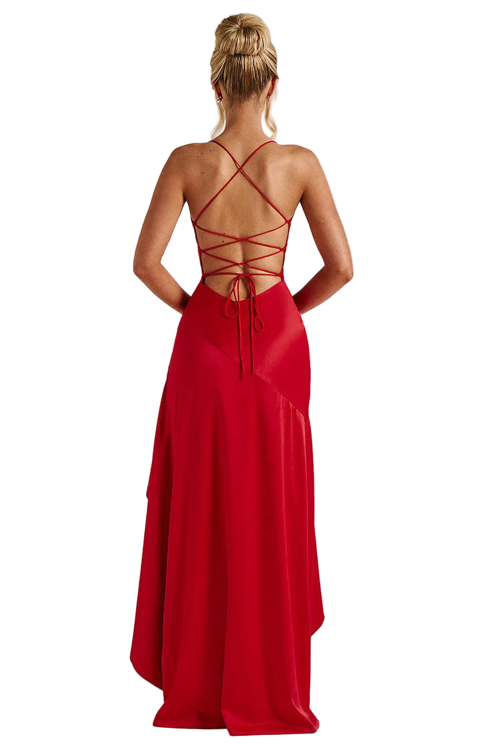 Vestido largo ajustado elegante de estilo bodycon sin mangas con tirantes finos