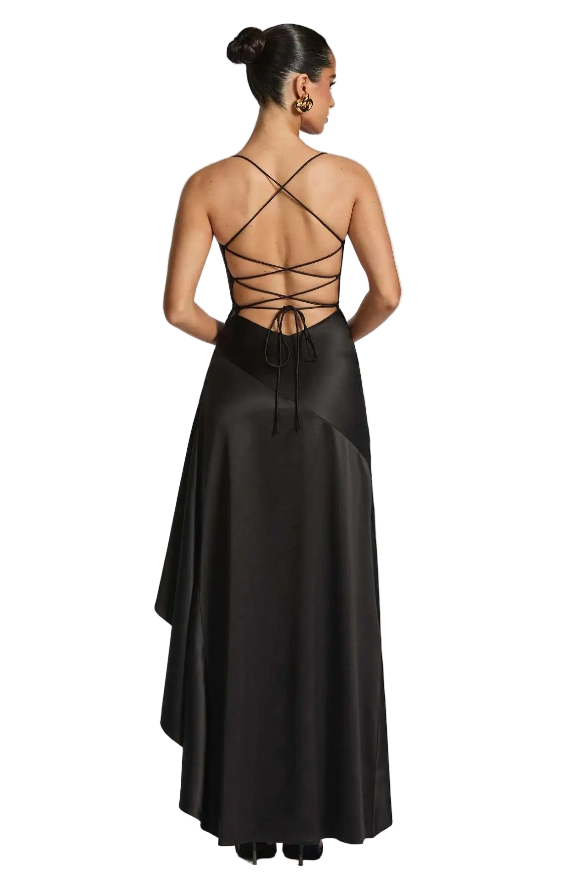 Vestido largo ajustado elegante de estilo bodycon sin mangas con tirantes finos