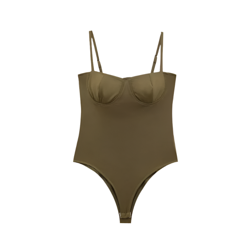 Body Elegante sin Mangas de Estilo Corsé Ajustado y Espalda Descubierta