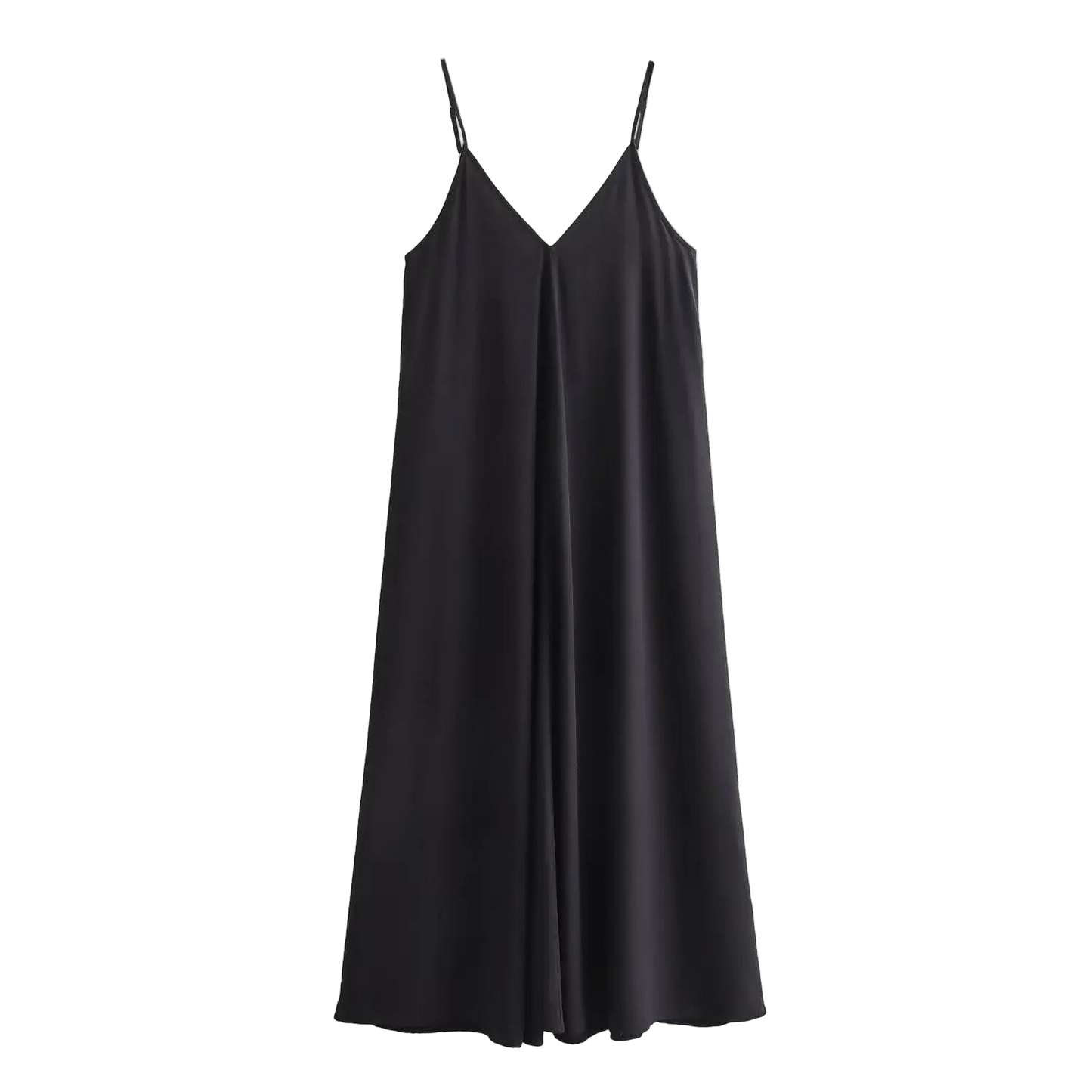 Vestido largo tipo lencero negro o rojo drapeado sin espalda