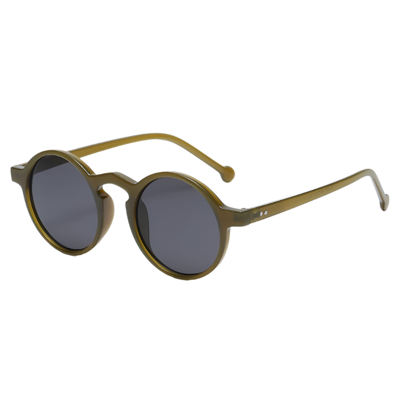 Gafas Lentes de sol redondas pequeñas de estilo vintage y diseño con remaches UV400