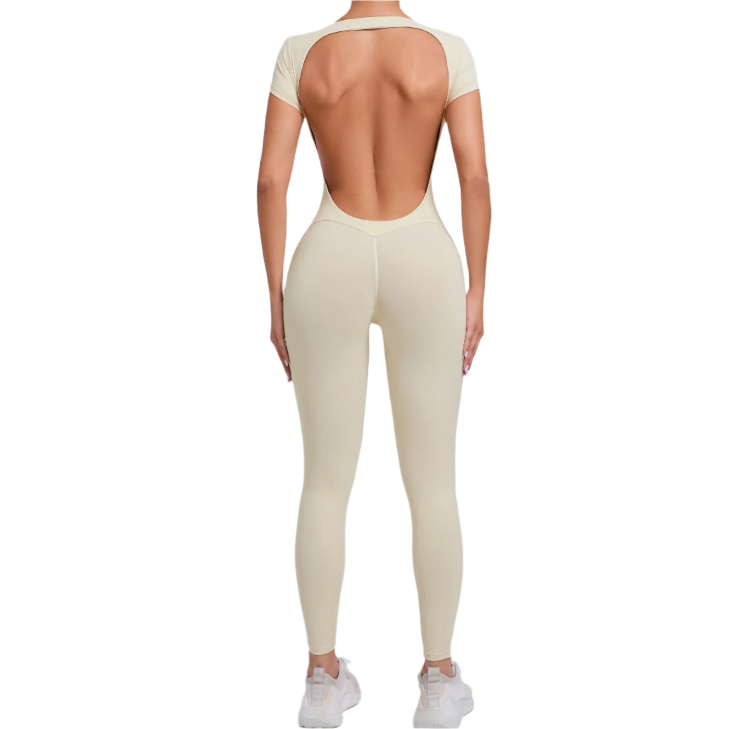 Enterizo Jumpsuit deportivos para entrenar de una pieza con espalda descubierta