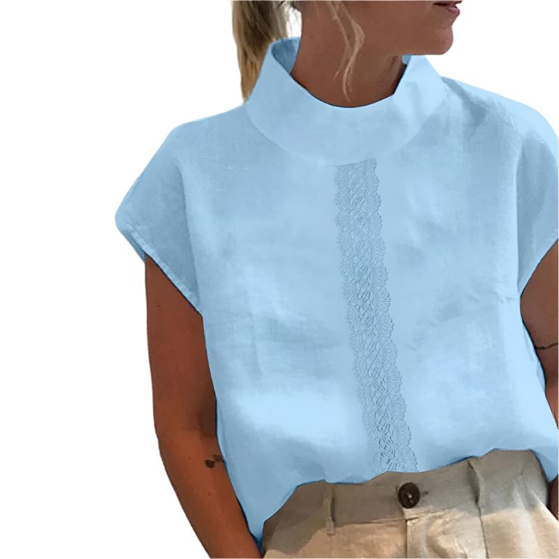 Short-sleeved cotton and linen blouses and lightweight Tulum-style tunics