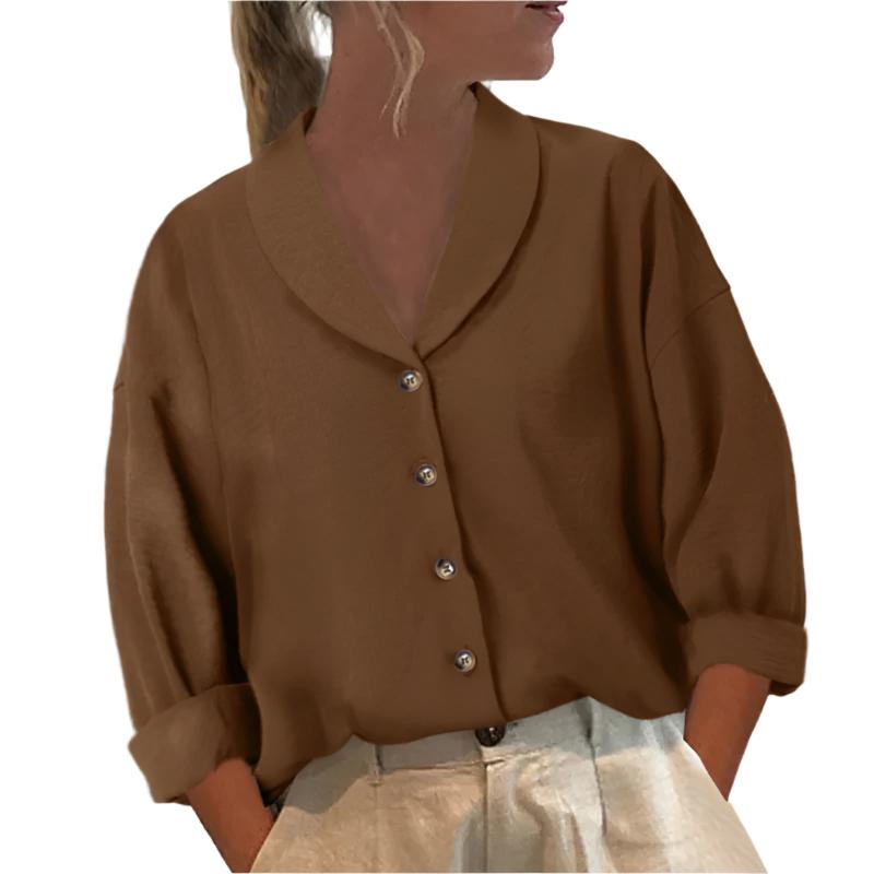 Short-sleeved cotton and linen blouses and lightweight Tulum-style tunics