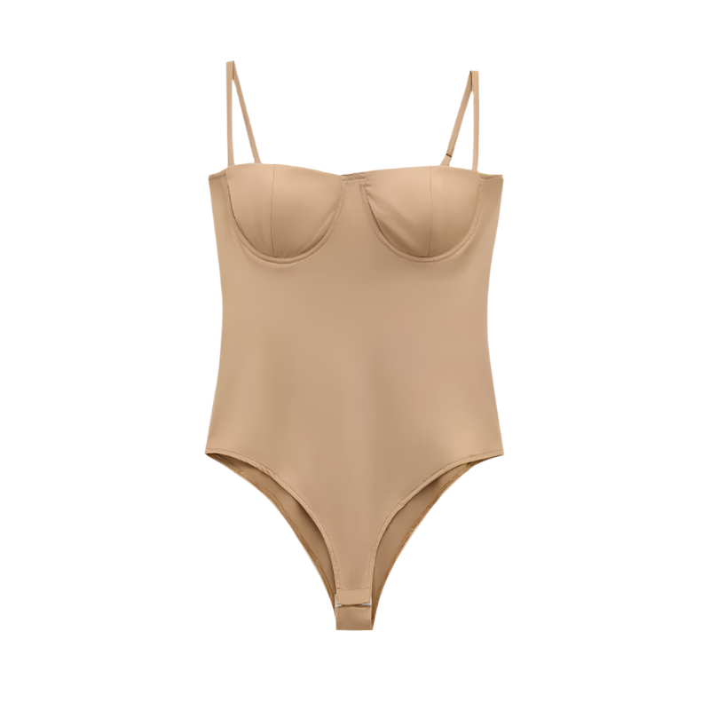 Body Elegante sin Mangas de Estilo Corsé Ajustado y Espalda Descubierta