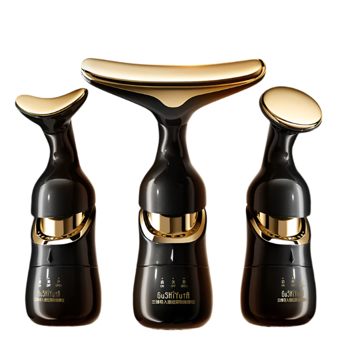3-in-1 Facial Massager for Face, Neck, and Eyes - Firming Device with V-Line Lifting for Home Use