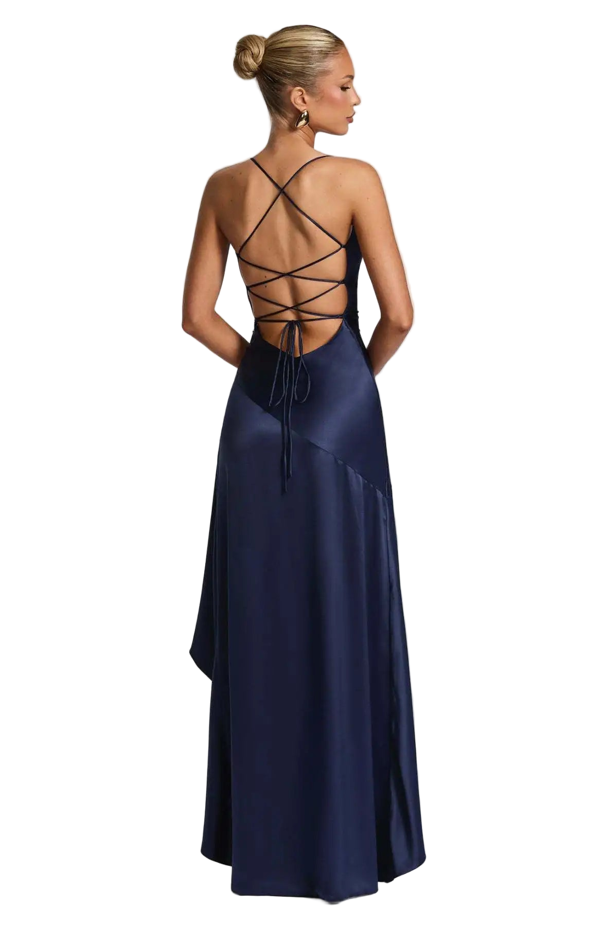 Vestido largo ajustado elegante de estilo bodycon sin mangas con tirantes finos