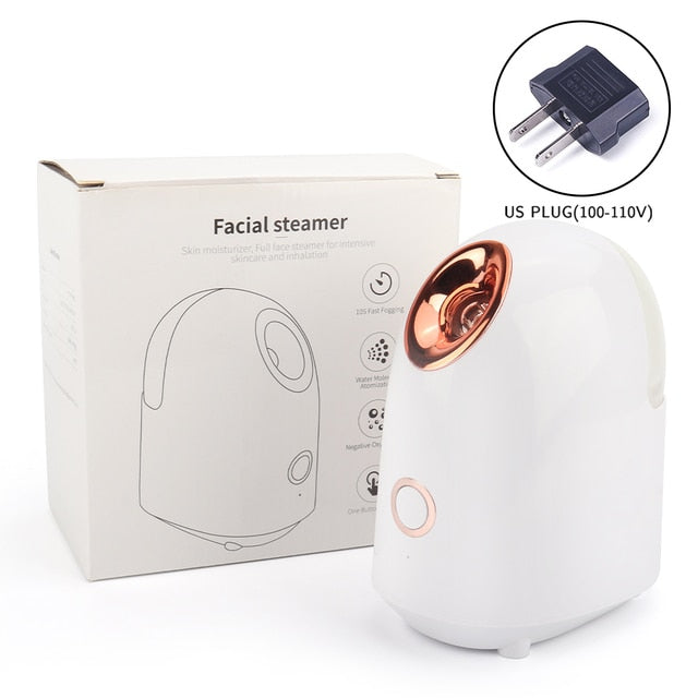 Vaporizador facial nano iónico humidificador con vapor caliente para rostro que hidrata y limpia poros