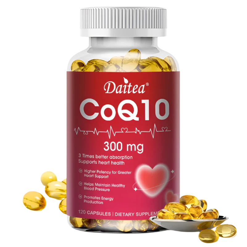 Coenzima Q10 300 mg (Triple Absorción): Energía Celular + Corazón Saludable 💥❤️