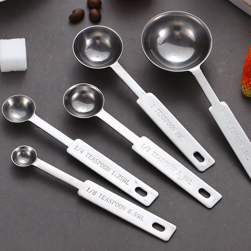 Stainless Steel Measuring Cups and Spoons Set