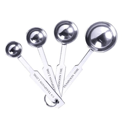 Stainless Steel Measuring Cups and Spoons Set