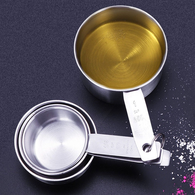 Stainless Steel Measuring Cups and Spoons Set