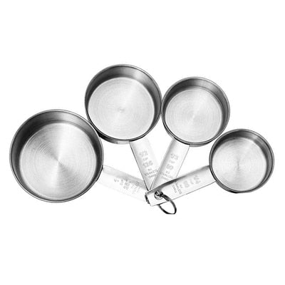 Stainless Steel Measuring Cups and Spoons Set