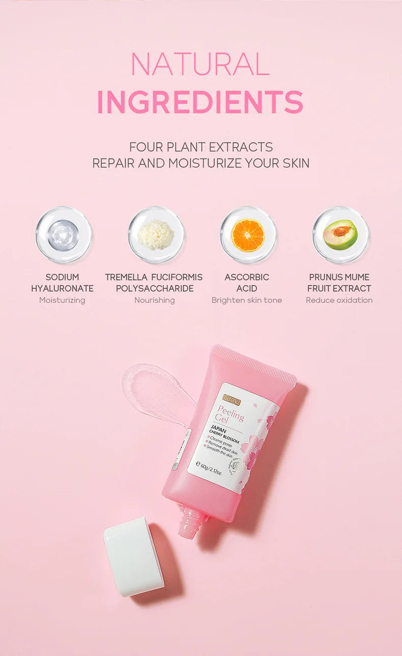 Gel Exfoliante Peeling Facial 60g Hidratante, Blanqueador y Reparador Tratamiento para Acné y Puntos Negros