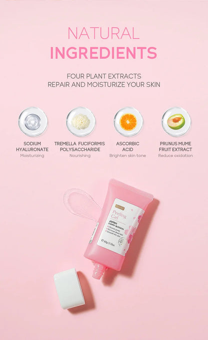 Gel Exfoliante Peeling Facial 60g Hidratante, Blanqueador y Reparador Tratamiento para Acné y Puntos Negros
