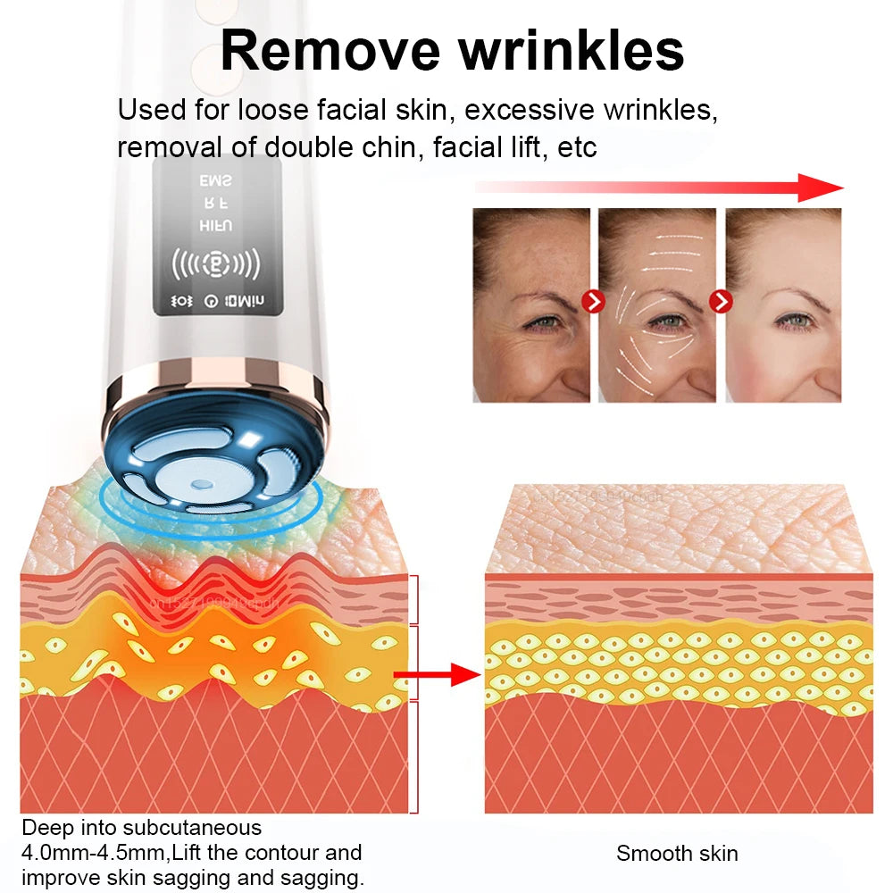 Mini Dispositivo HIFU Facial para Lifting Masajeador Facial con Microcorriente para la Piel