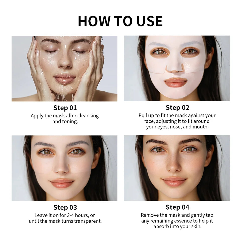 2/4/12 Bio-Collagen Hydrating Hydrogel Mask Improves Elasticity, Minimizes Pores and Provides Firmness