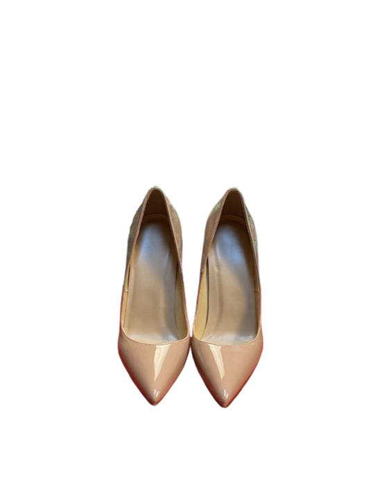 Zapatos de tacón alto de 12 cm y punta fina de suela roja y satinado