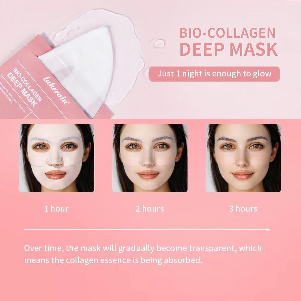 2/4/12 Bio-Collagen Hydrating Hydrogel Mask Improves Elasticity, Minimizes Pores and Provides Firmness