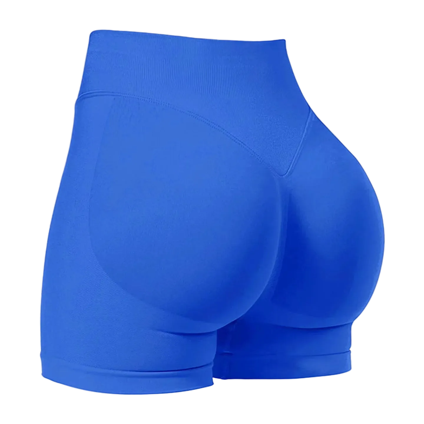 High-Waisted Seamless Sports Shorts with High Elasticity and Push-Up Design