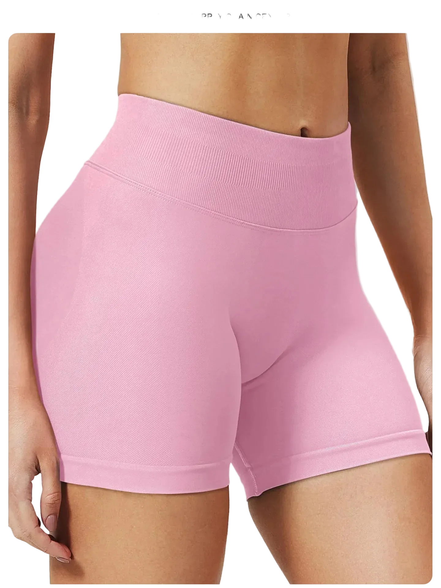 High-Waisted Seamless Sports Shorts with High Elasticity and Push-Up Design