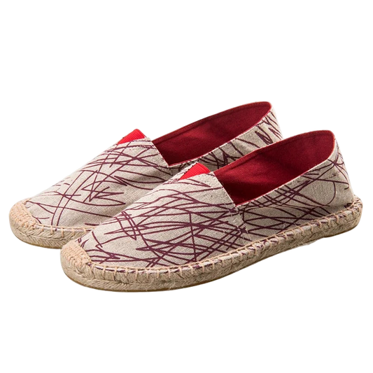 Alpargatas mocasines casuales unisex de lona transpirable sin cordones de graffiti y diseño