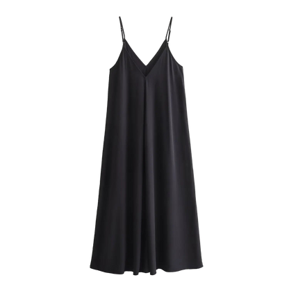 Long black or red draped backless lingerie dress