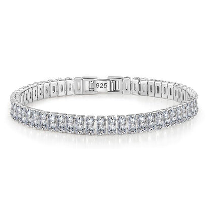 Pulsera de Tenis Moissanita 2-6.5mm para Mujer Plata Esterlina 925