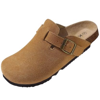 Suecos estilo Birken clásicos con plantilla de corcho y sin cordones