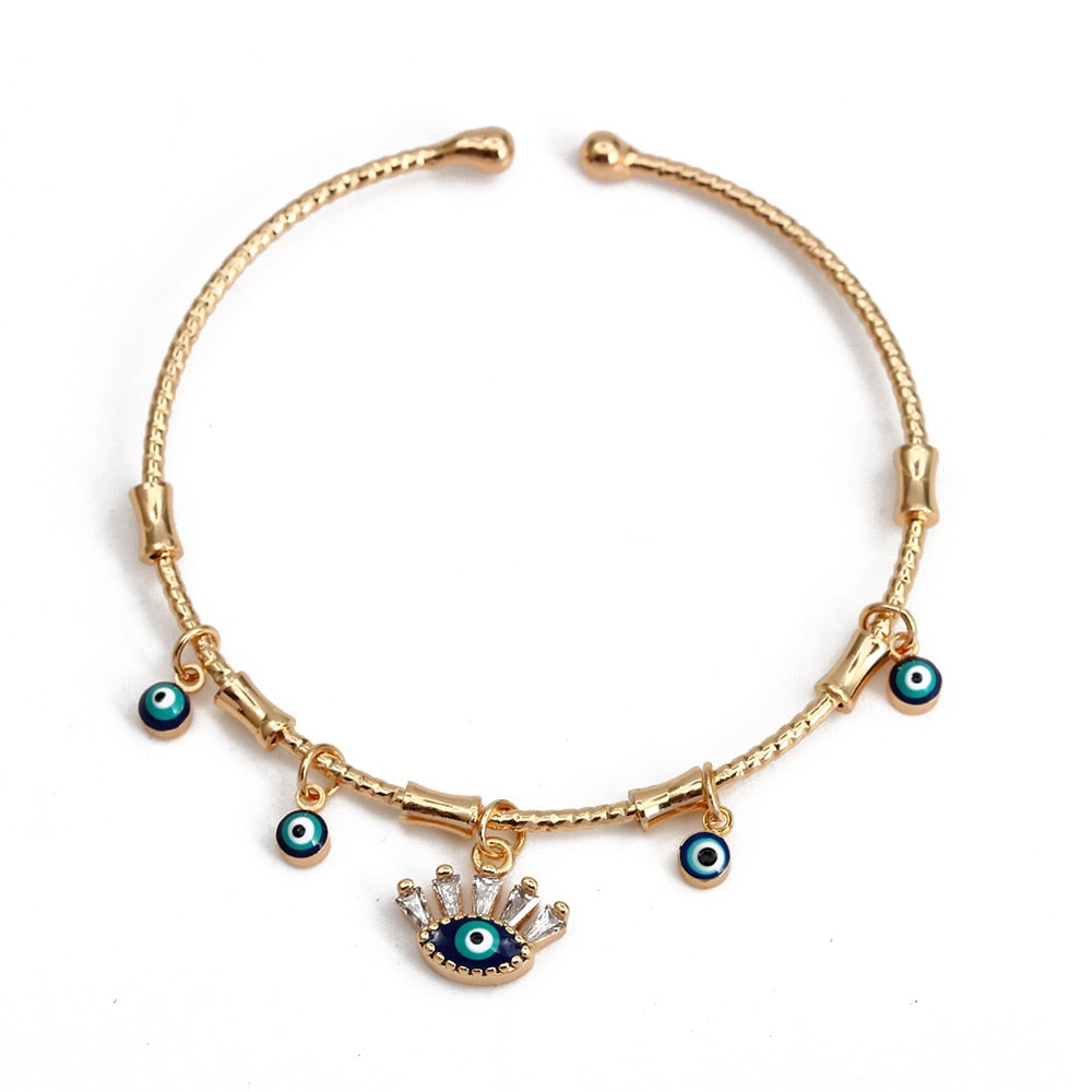 Pulsera Brazalete de Ojo Turco Ajustable