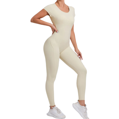 Enterizo Jumpsuit deportivos para entrenar de una pieza con espalda descubierta