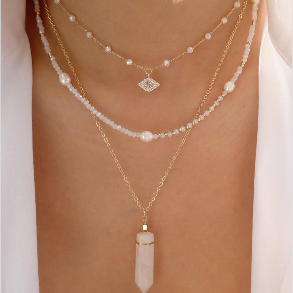 Fashion Crystal Multilayer Necklace for Women