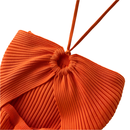 Vestido ajustado de verano de tejido de punto con abertura y diseño entallado estilo streetwear