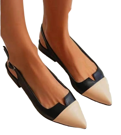 Zapatillas flats casuales sin cordones de punta fina y suela plana y diseño asimétrico