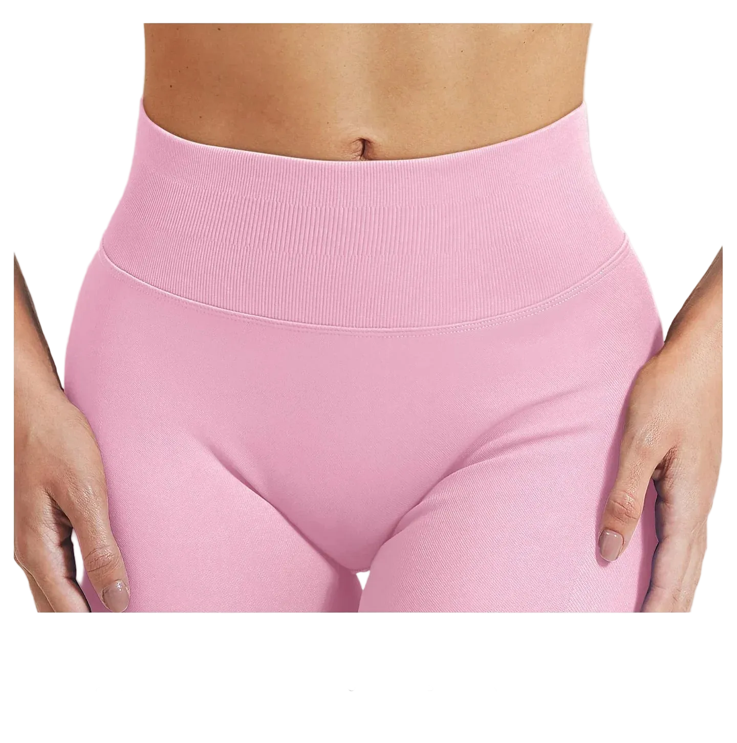 High-Waisted Seamless Sports Shorts with High Elasticity and Push-Up Design